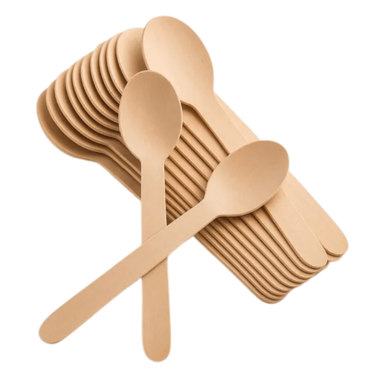 Colher Descartavel De Madeira 100 Pecas - Tuut Colher Descartavel De Madeira 100 Pecas - Tuut